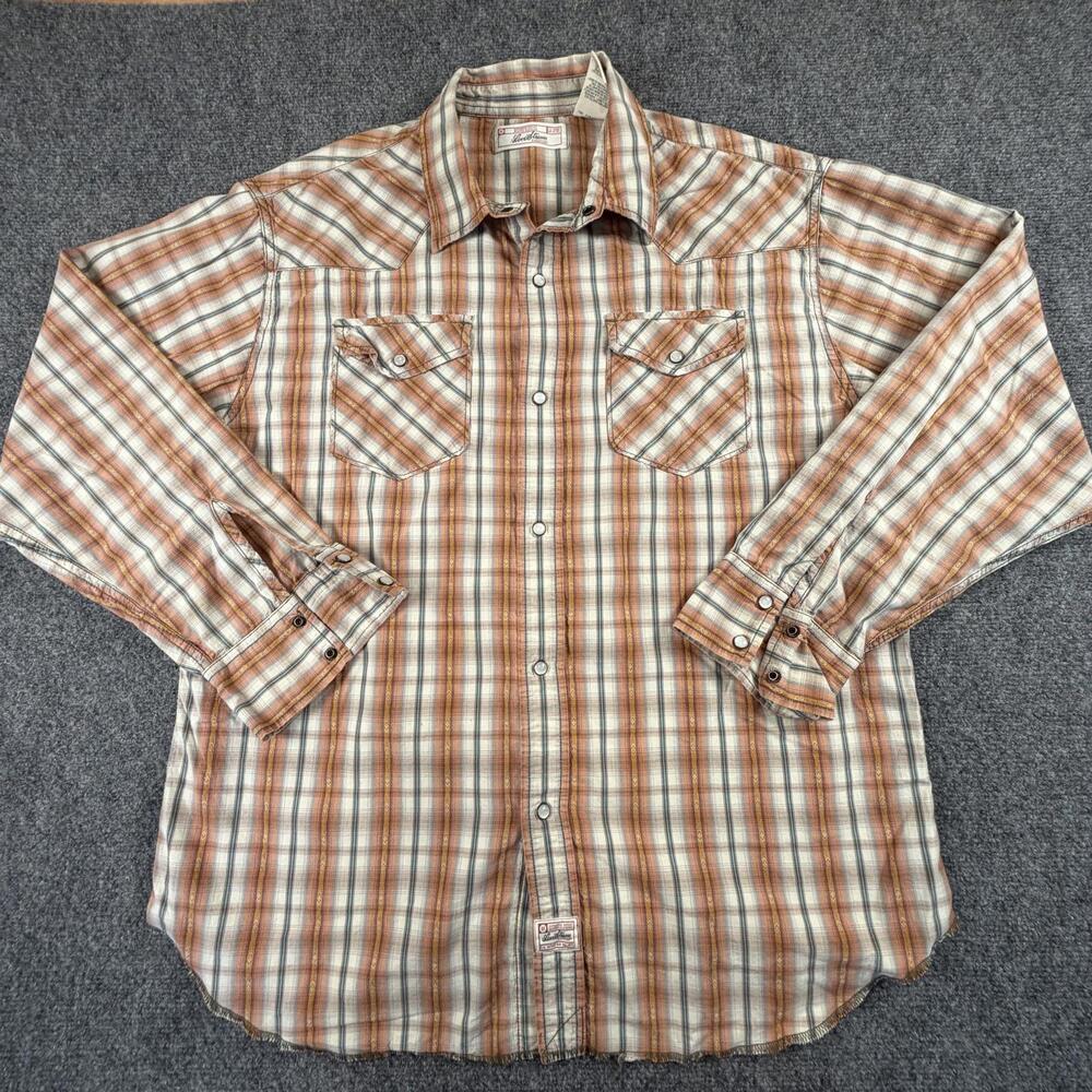 Levi Strauss Signature Men's Casual Plaid Shirt 2XL Cotton #958